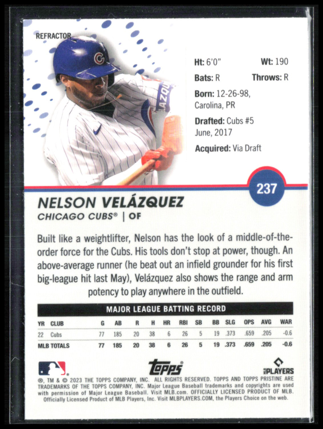 Nelson Velázquez RC Refractor