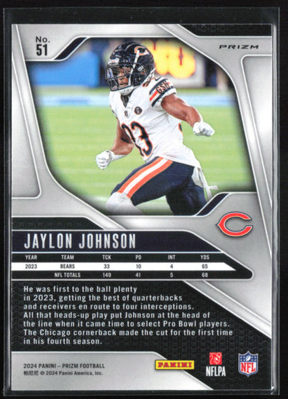 Jaylon Johnson Silver Prizm