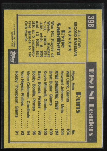 Ryne Sandberg 1990 Topps