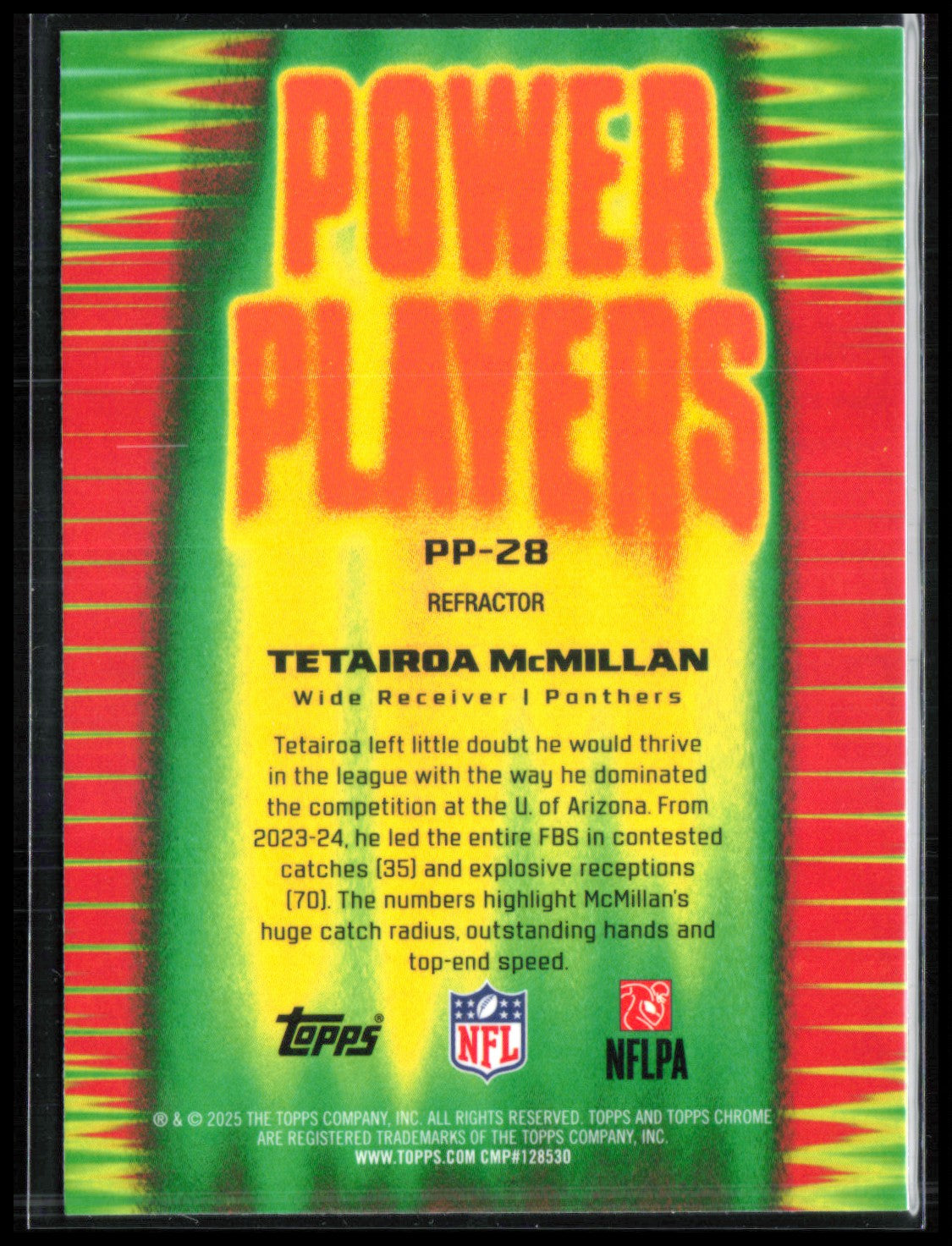 Tetairoa McMillan RC Power Players Refractor