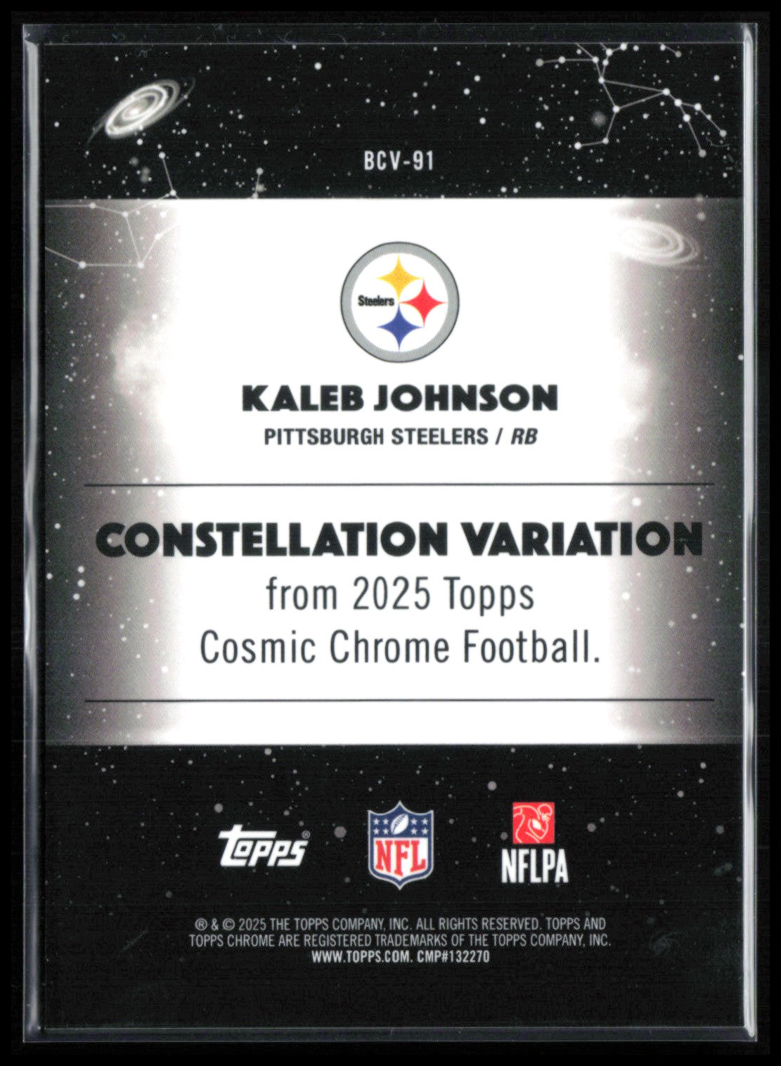 Kaleb Johnson RC Constellation Variation SSP 2025 Topps Cosmic Chrome