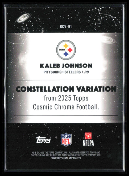 Kaleb Johnson RC Constellation Variation SSP 2025 Topps Cosmic Chrome