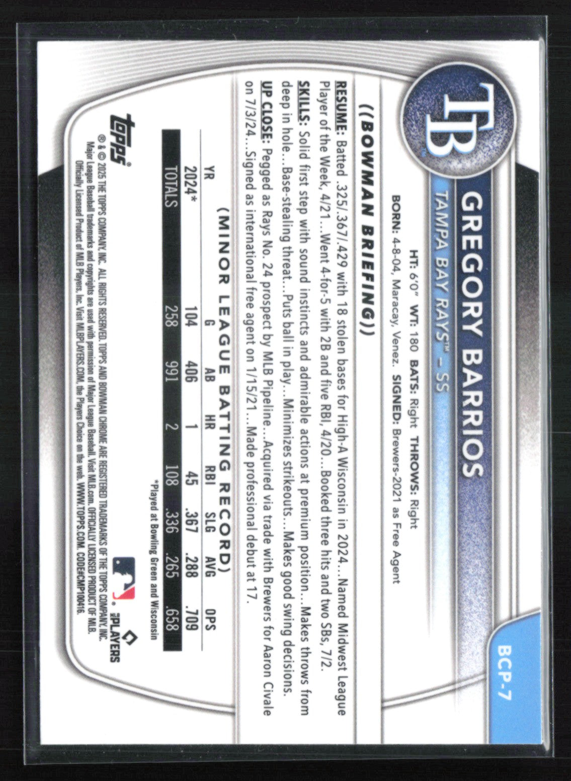 Gregory Barrios 1st Bowman