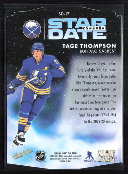 Tage Thompson Star Date 2000 Die-Cut