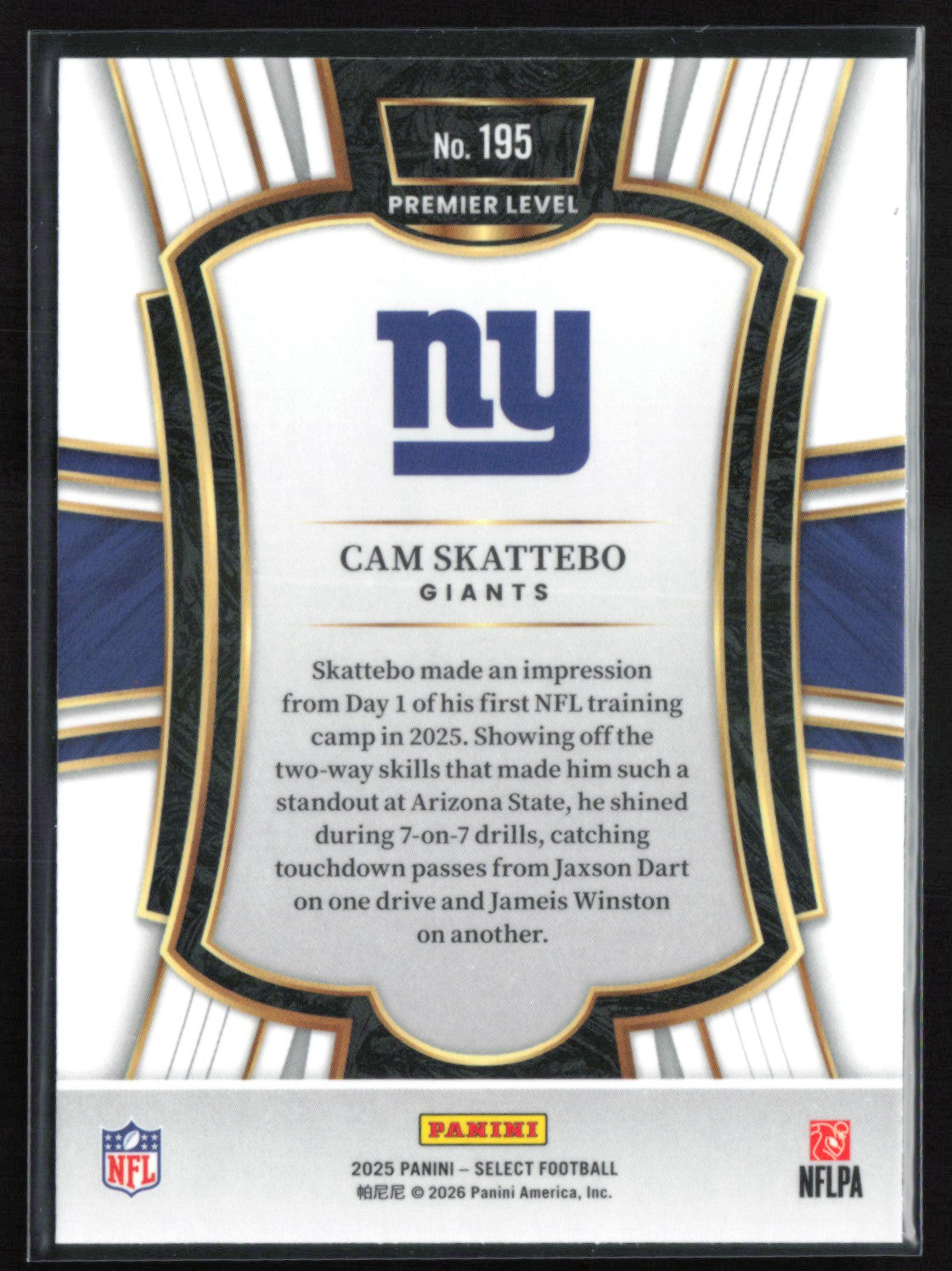 Cam Skattebo RC Premier Level