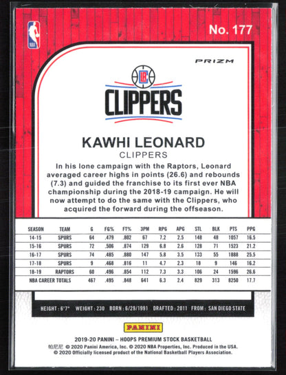 Kawhi Leonard Green Prizm