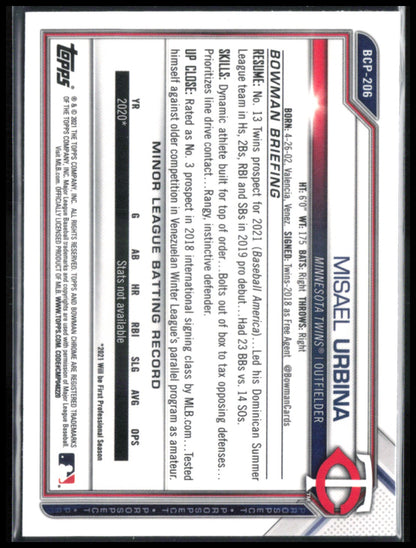 Misael Urbina 1st Bowman Mojo