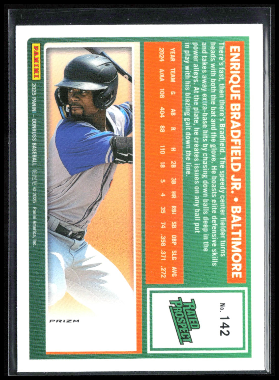 Enrique Bradfield Jr. Rated Prospect Black Donuts