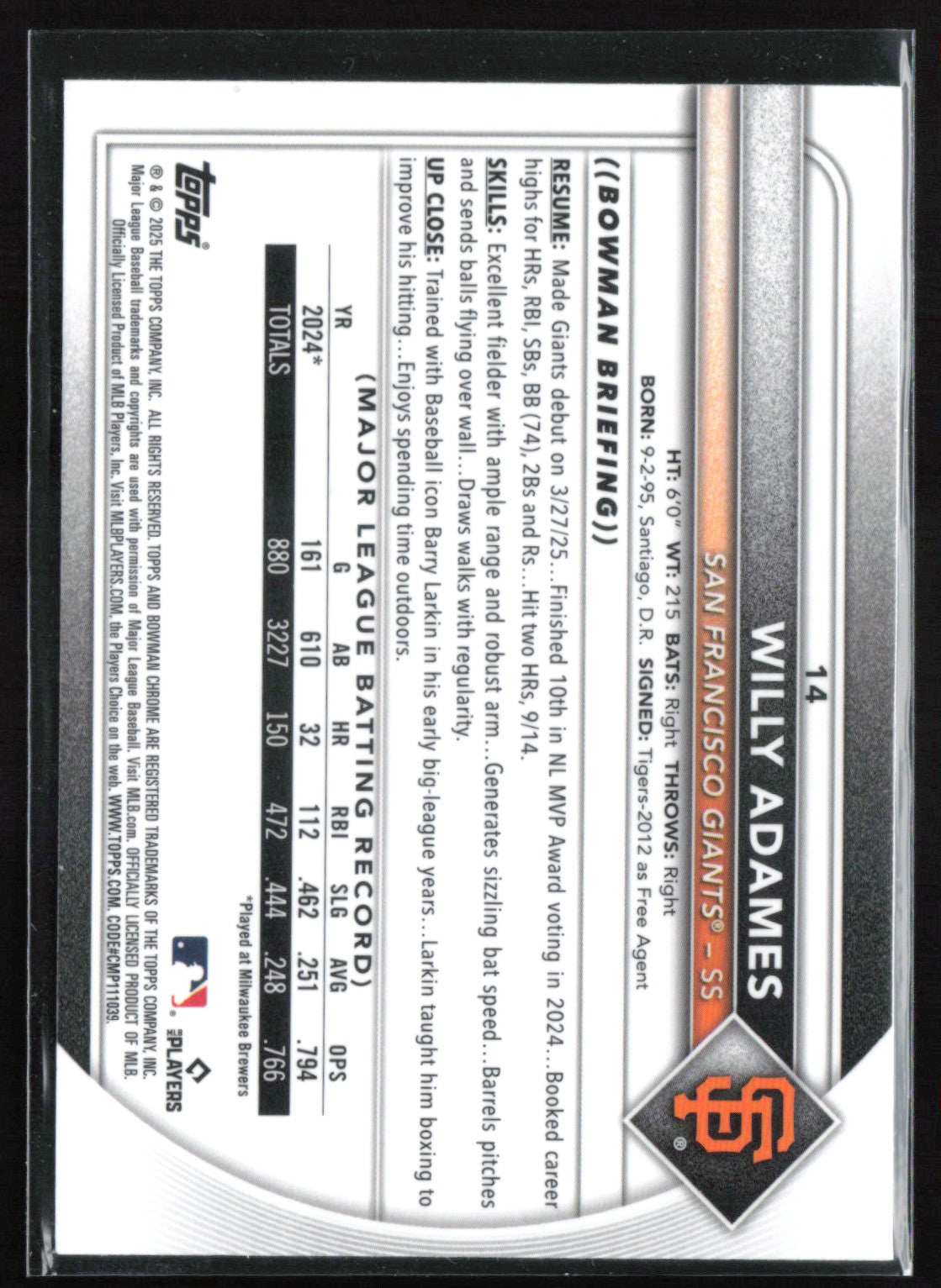 Willy Adames Silver Pack