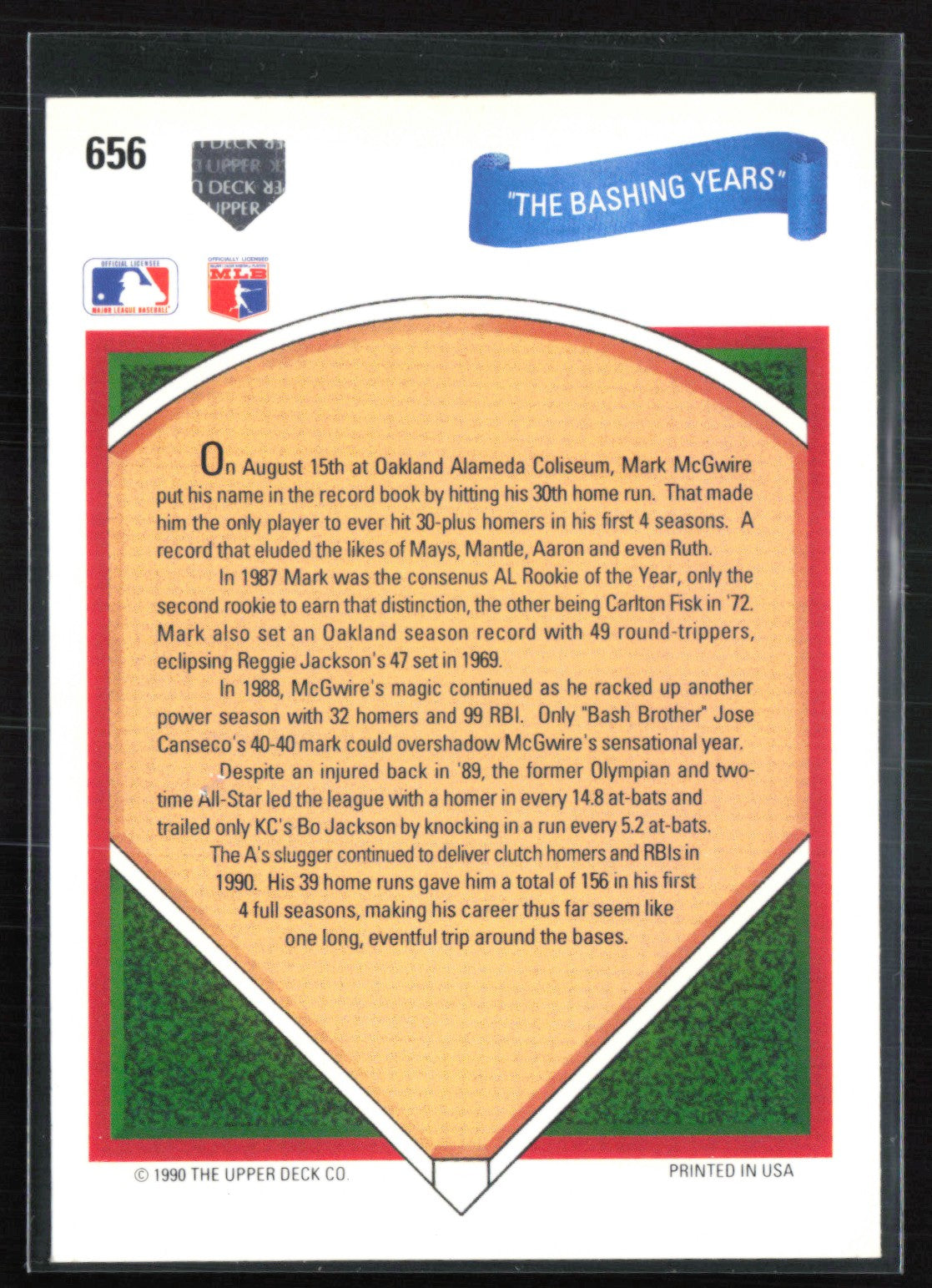 Mark McGwire 1991 UD