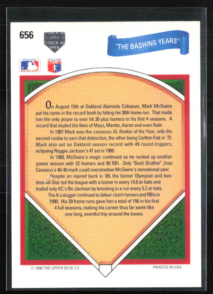 Mark McGwire 1991 UD