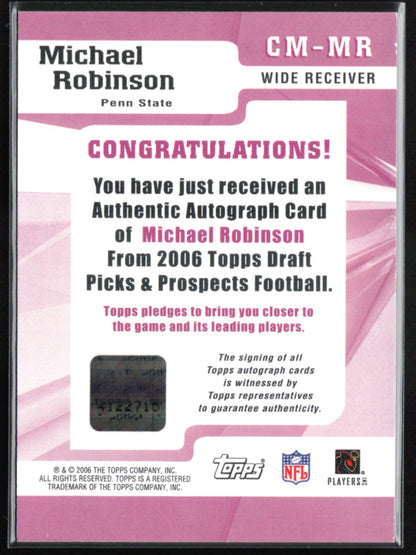 Michael Robinson Auto Class Marks