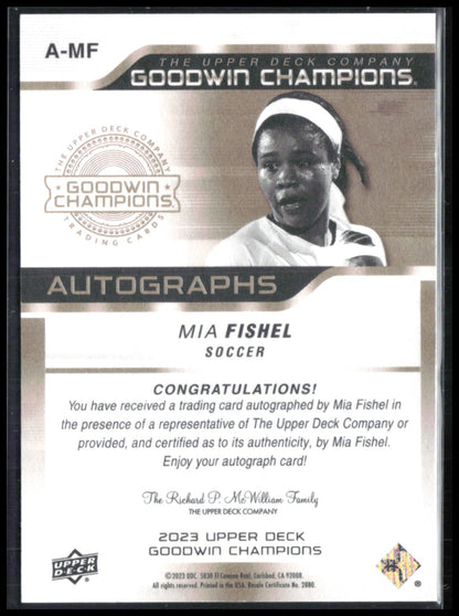 Mia Fishel RC Auto 2023 UD Goodwin Champions