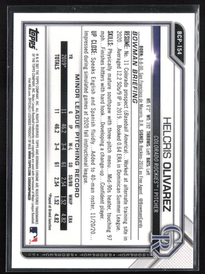 Helcris Olivarez 1st Bowman Mojo