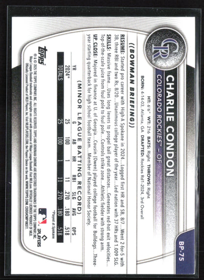 Charlie Condon 1st Bowman
