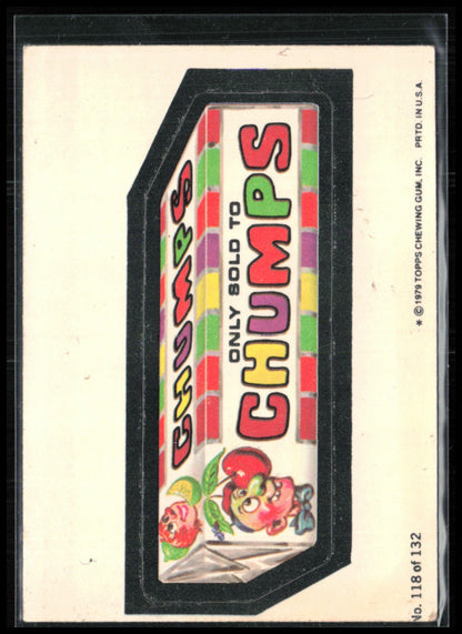 Chumps 1979 Topps Chewing Gum Wacky Packages