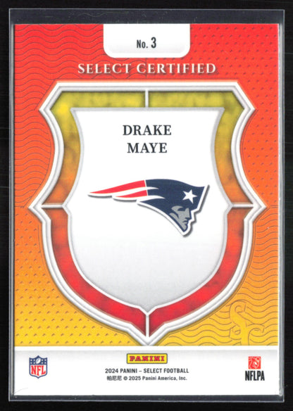 Drake Maye RC Select Certified