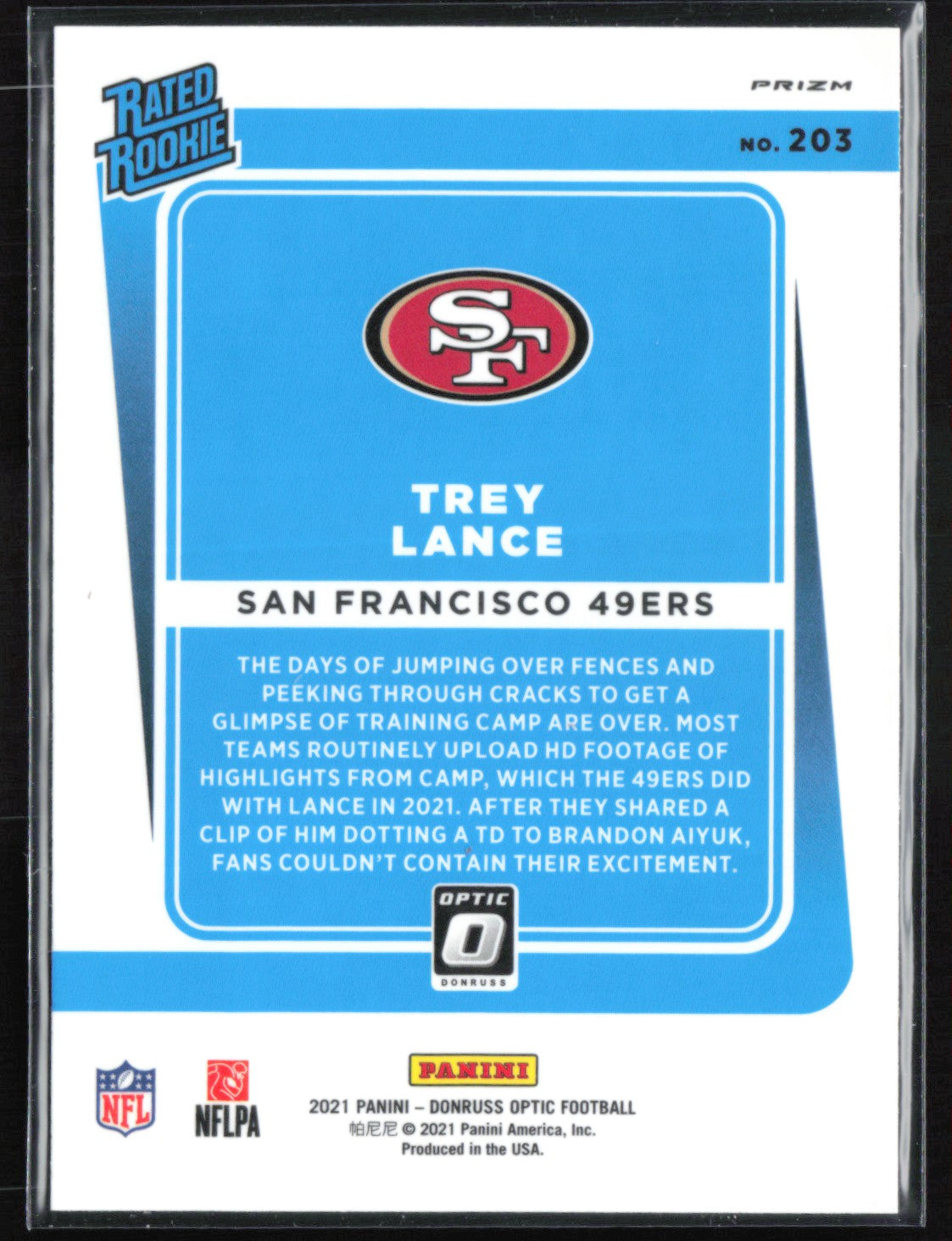 Trey Lance RC Copper Holo