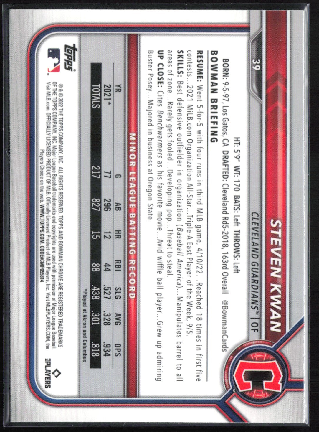 Steven Kwan RC