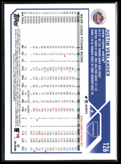 Justin Verlander Pink Refractor