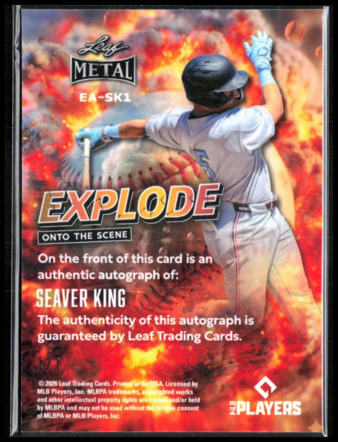 Seaver King 1/1 Auto Gold Vinyl 2026 Leaf Metal Explode onto the Scene