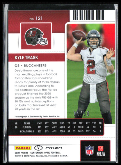Kyle Trask RC Auto /50 Red Rookie Ticket Holo