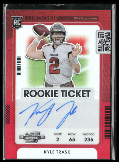 Kyle Trask RC Auto /50 Red Rookie Ticket Holo