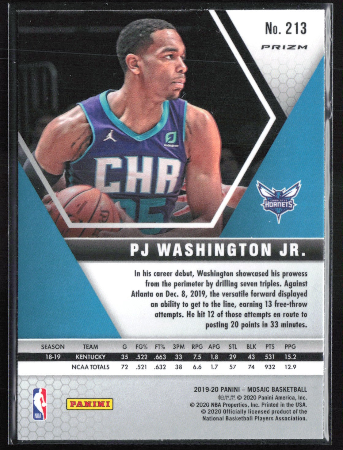PJ Washington Jr. RC Green MOsaic