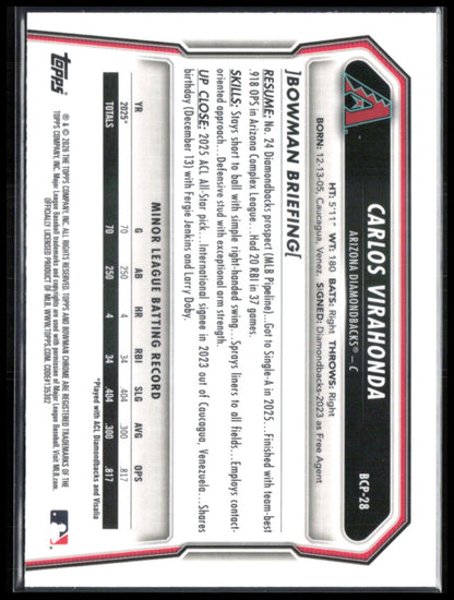 Carlos Virahonda 1st Bowman Lazer