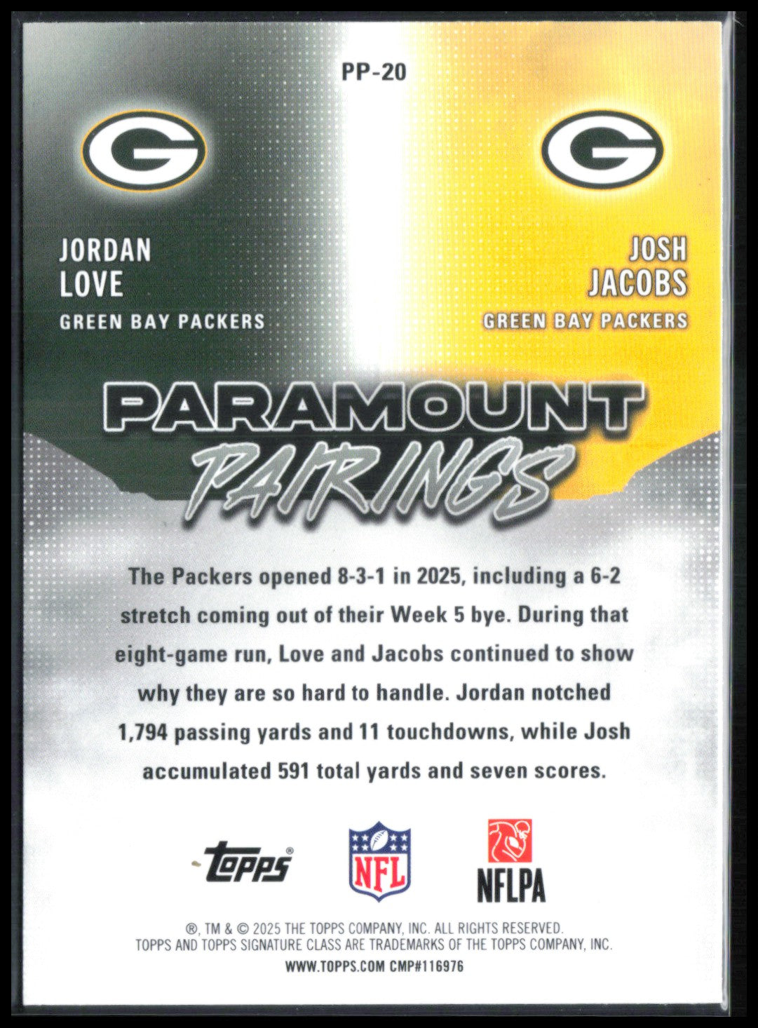 Josh Jacobs / Jordan Love