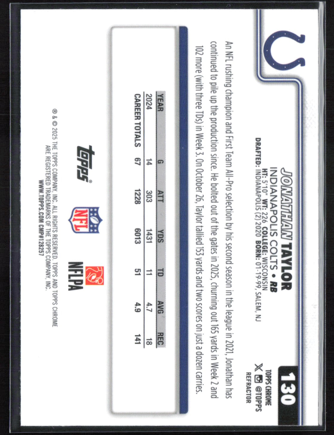 Jonathan Taylor Refractor