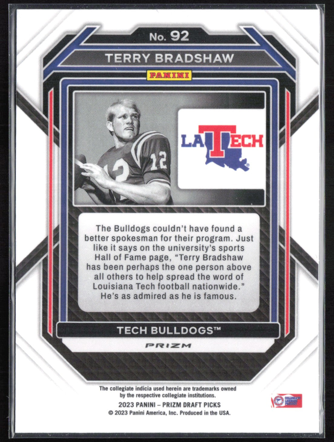 Terry Bradshaw Yellow Cracked Ice