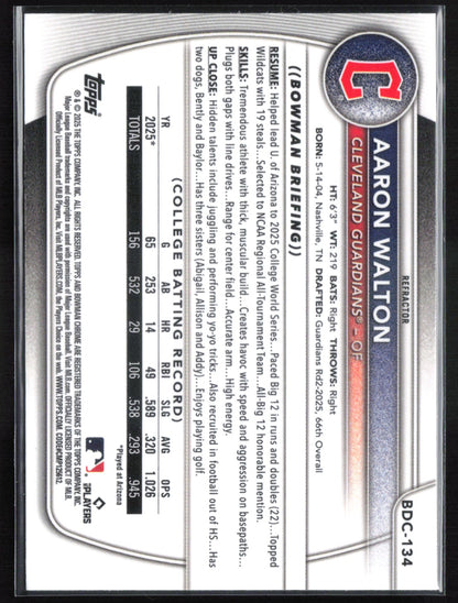 Aaron Walton 1st Bowman Refractor