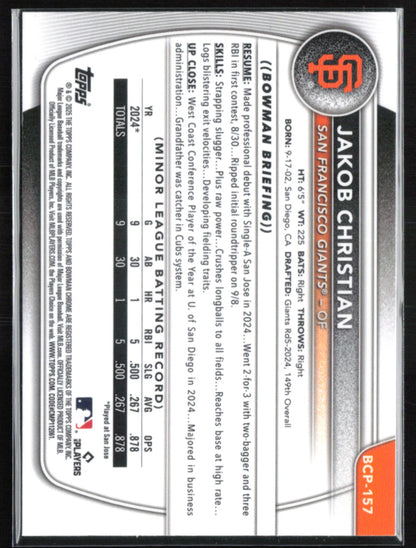 Jakob Christian 1st Bowman Laser