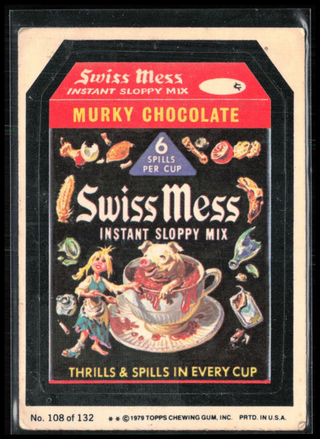 Swiss Mess Instant Sloppy Mix 1975 Topps Wacky Packages