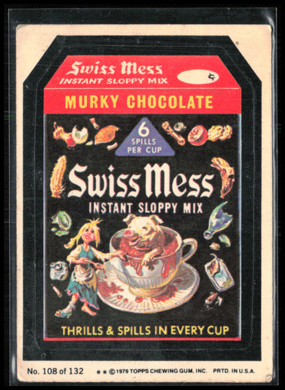 Swiss Mess Instant Sloppy Mix 1975 Topps Wacky Packages