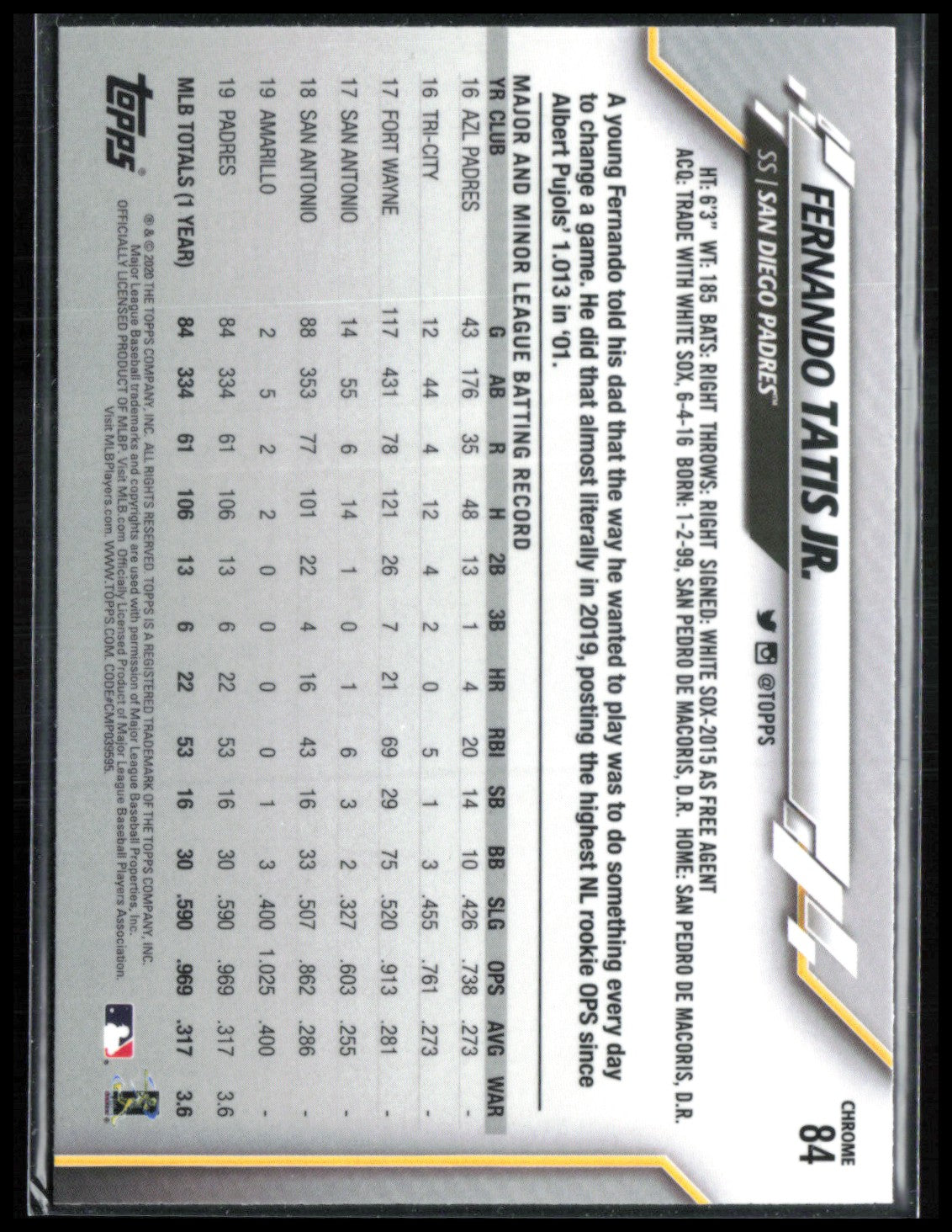 Fernando Tatis Jr. Rookie Cup
