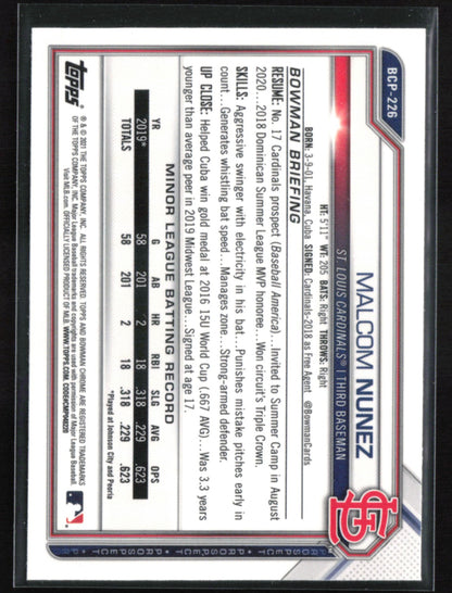 Malcom Nunez 1st Bowman Mojo