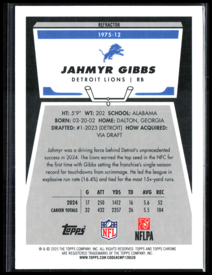 Jahmyr Gibbs Refractor