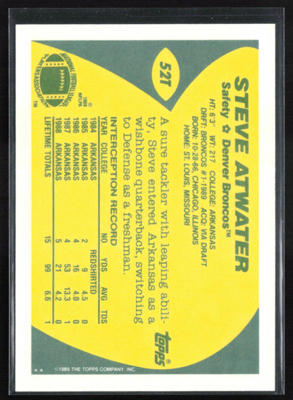Steve Atwater 1989 Topps Traded