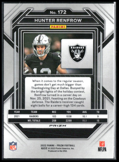 Hunter Renfrow Silver Prizm