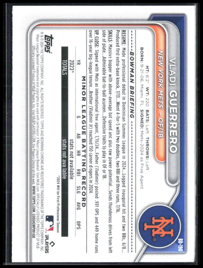 Vladi Guerrero Light Blue /499 Prospect