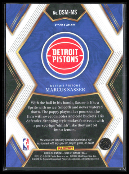 Marcus Sasser RC Mem Silver Draft Selections