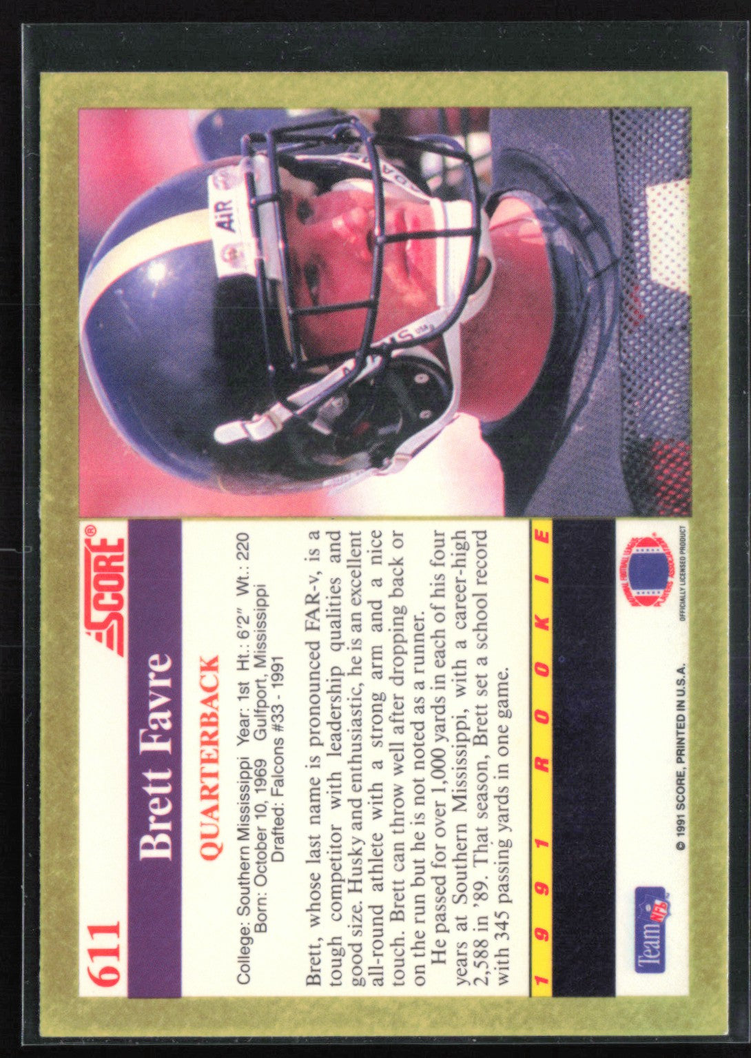 Brett Favre RC 1991 Score