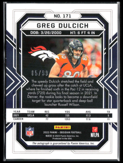 Greg Dulcich RC Auto /99 2022 Obsidian