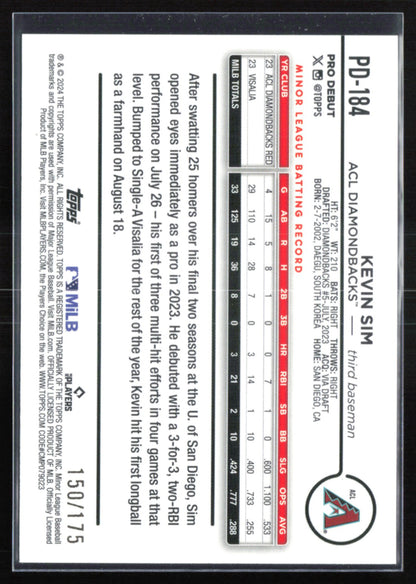 Kevin Sim Pro Debut Foil /175
