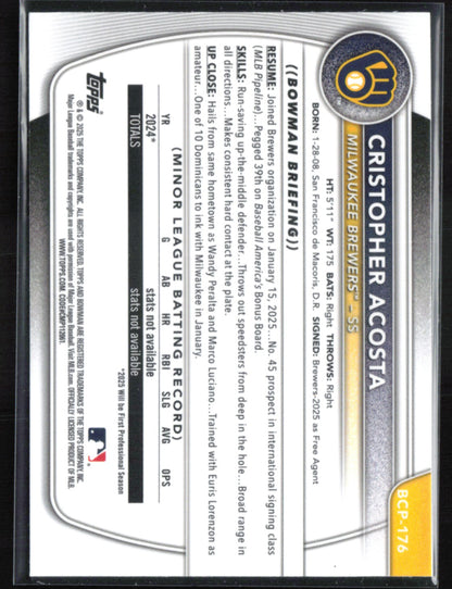 Cristopher Acosta 1st Bowman Laser