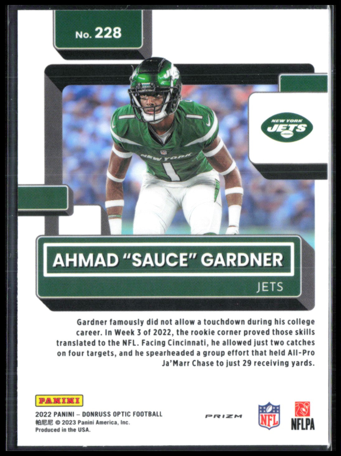 Ahmad Sauce Gardner RC purple Shock