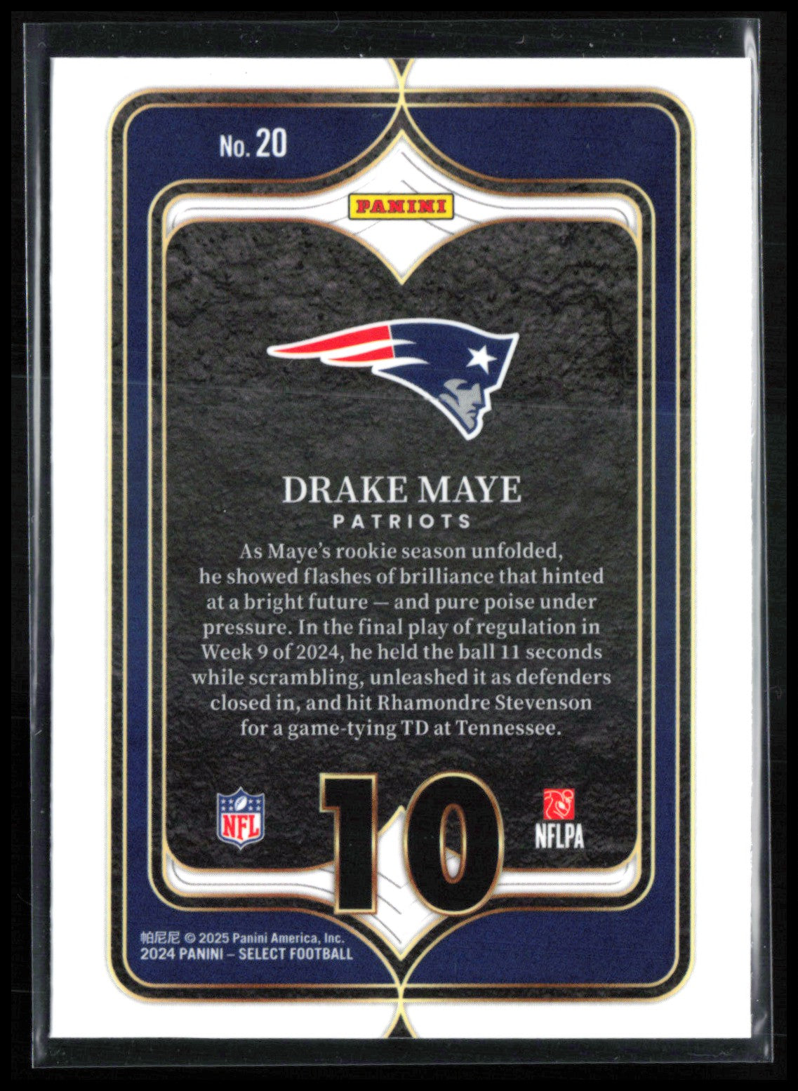 Drake Maye RC Numbers