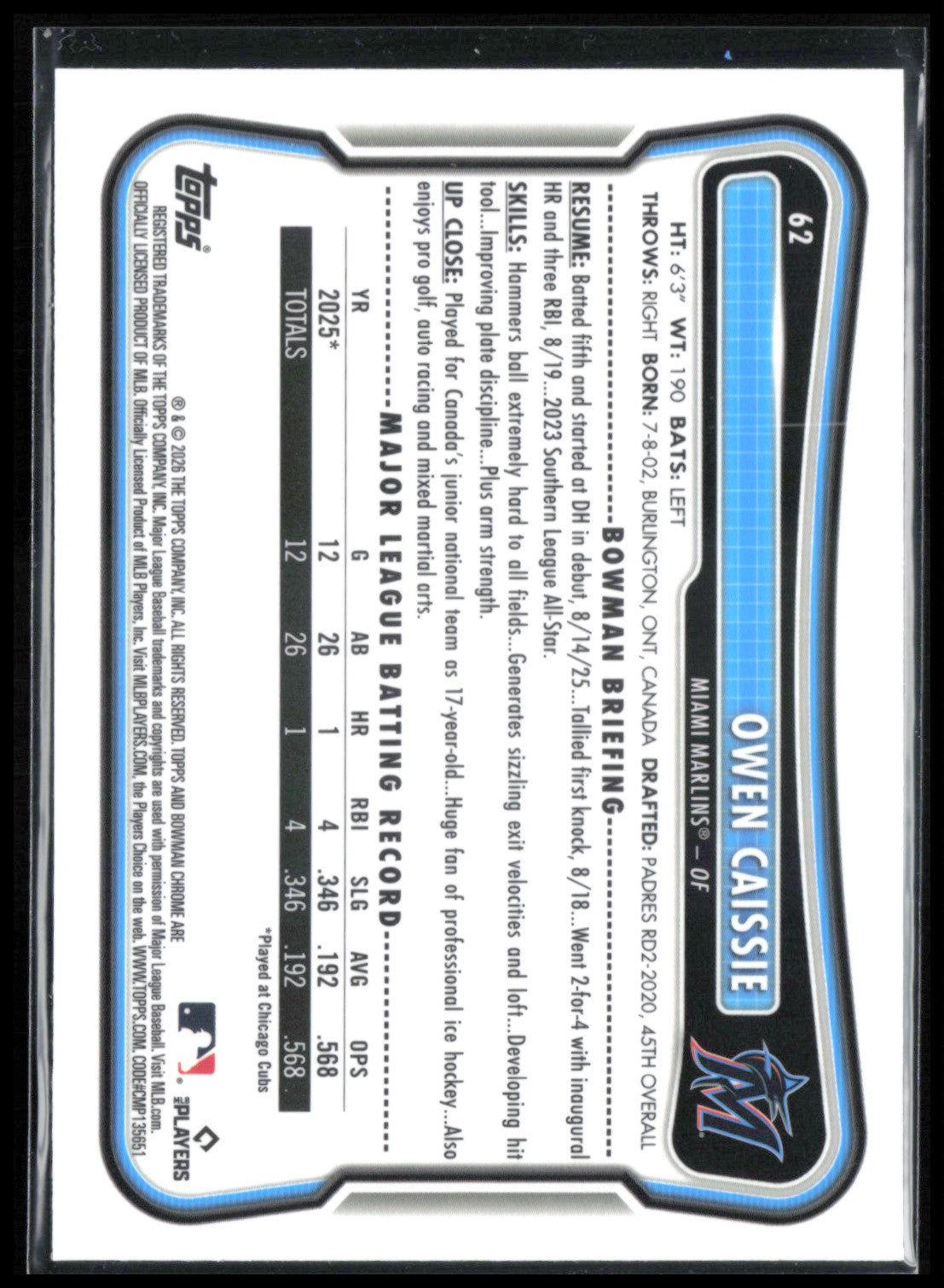 Owen Caissie RC Mojo